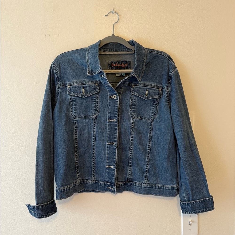 Fresh Produce Denim Jacket in Blue